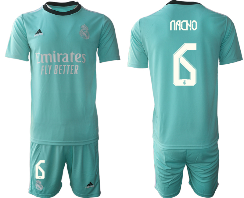 Men 2021-2022 Club Real Madrid second away Light blue #6 Soccer Jersey